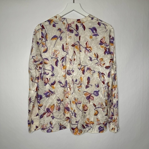 Zadig & Voltaire Tink Floral Print Long Sleeve Blouse Top - Picture 5 of 5